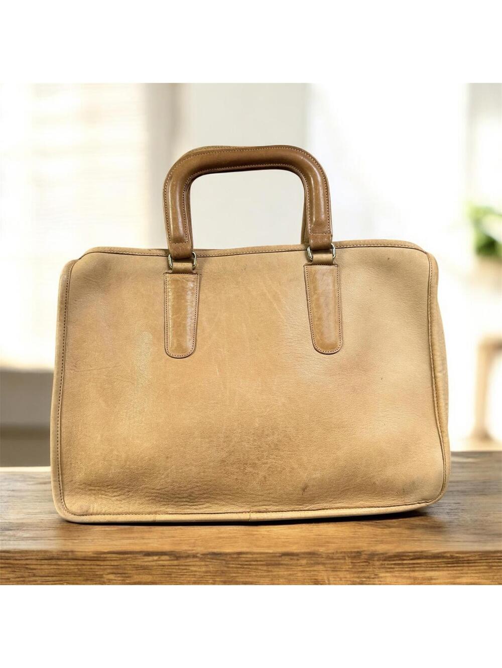 Vintage Coach Slim Satchel Bag 1978-1982 Color Saddle